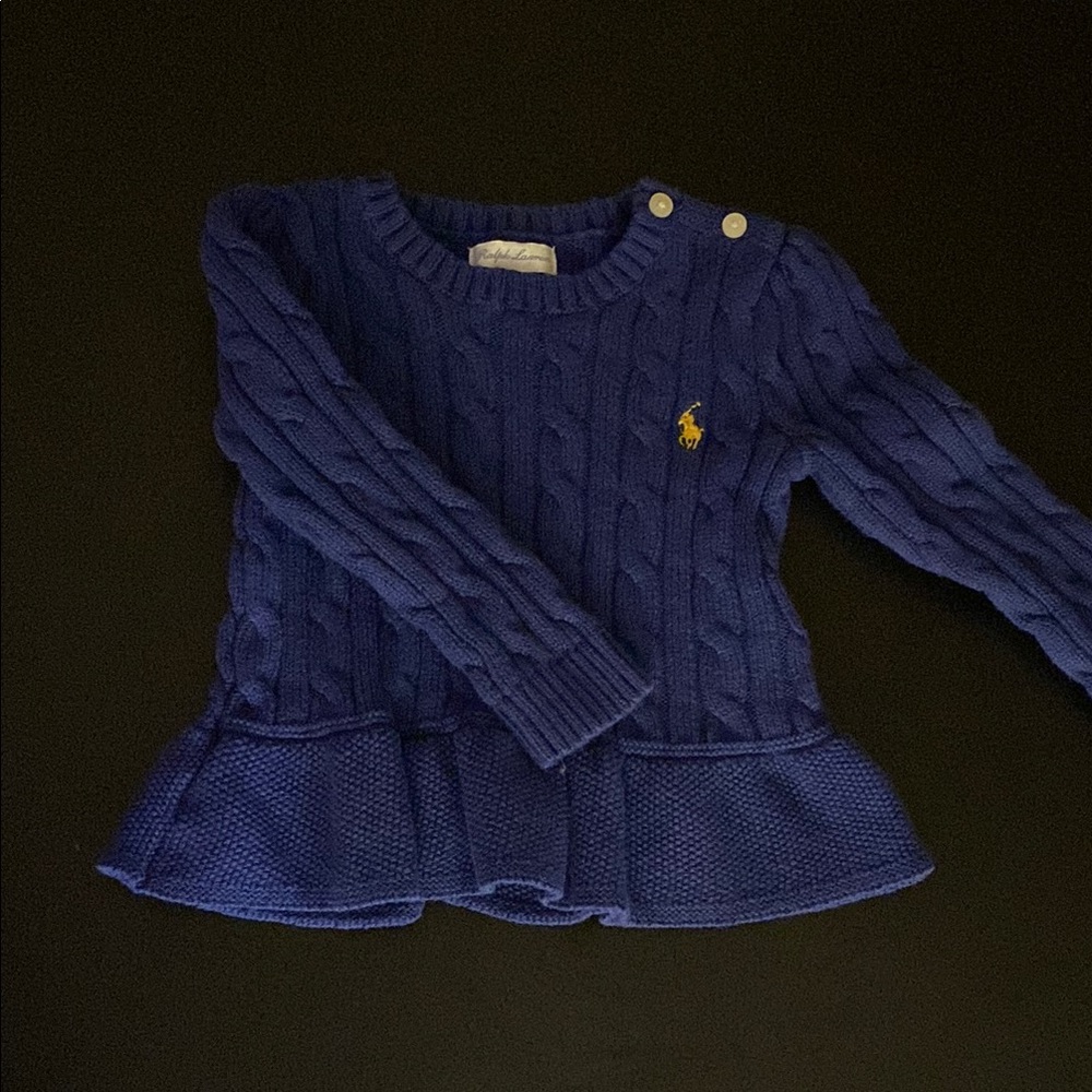 Ralph Lauren Blue Cable Knit Sweater